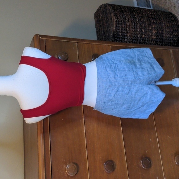 Banana Republic Ryan Fit Classic Denim Linen Light Wash Jean Shorts - Picture 4 of 12